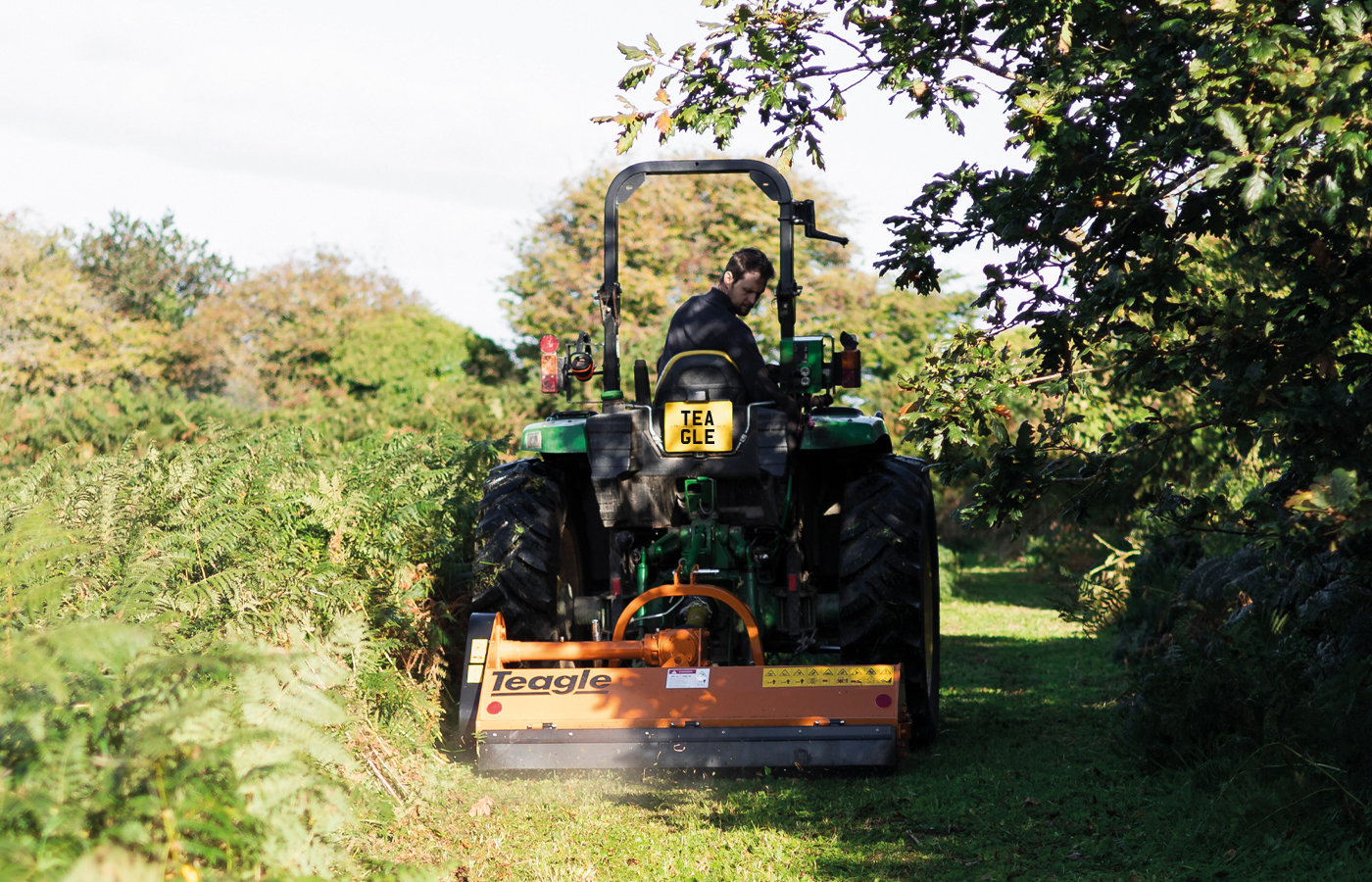 Rear mounted mulcher